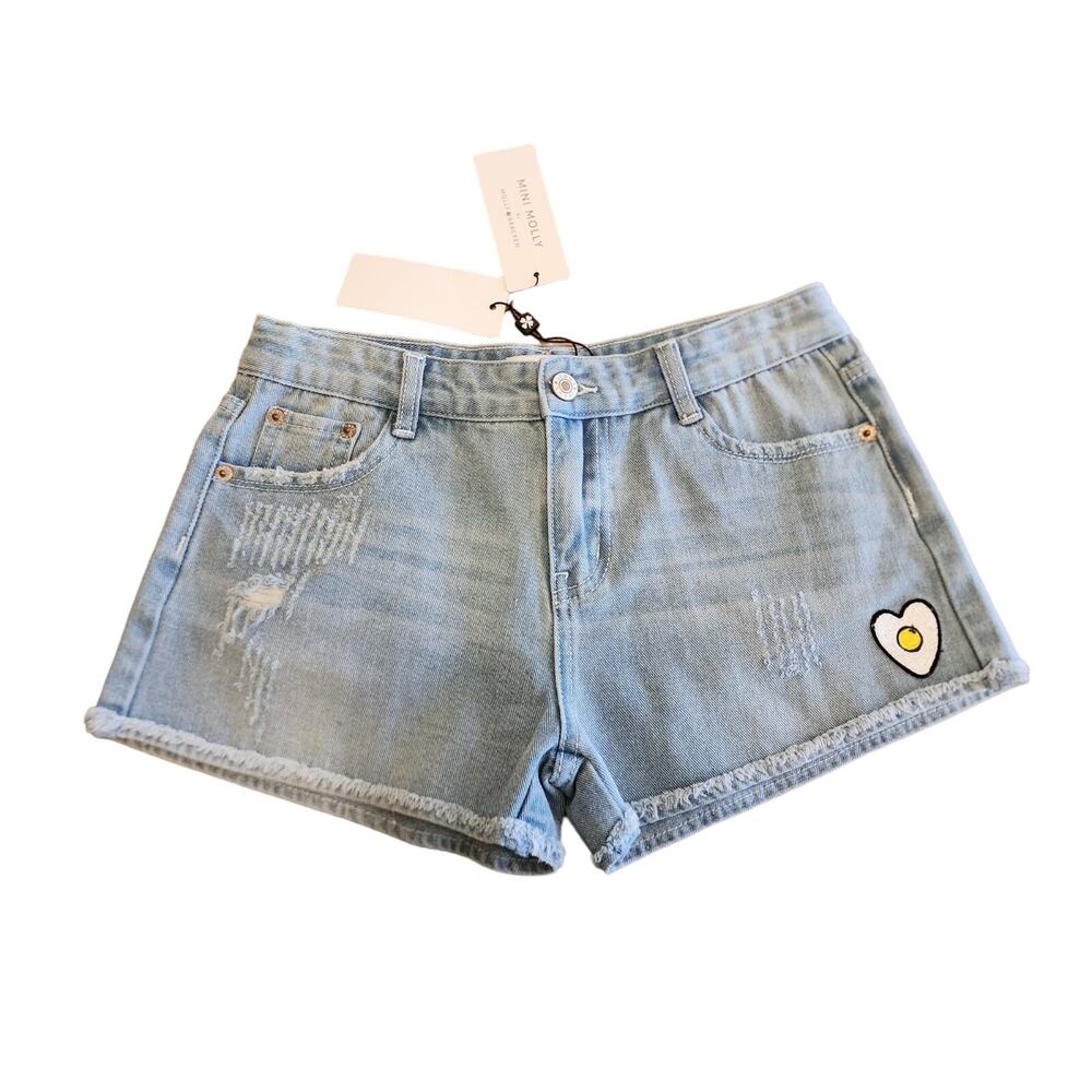 Mini Molly - Women's Distressed Jean Shorts New With Tags  Size 14" across waist